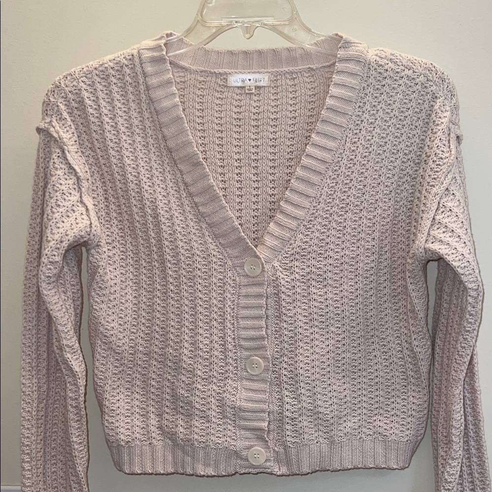 Ultra Flirt Textured Knit Button-Front Cardigan – NWT Small - Picture 4 of 10